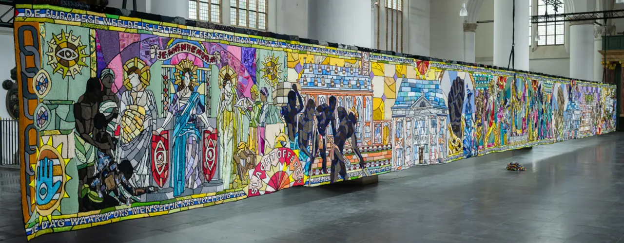 Het wandkleed van de provincie Zuid-Holland.